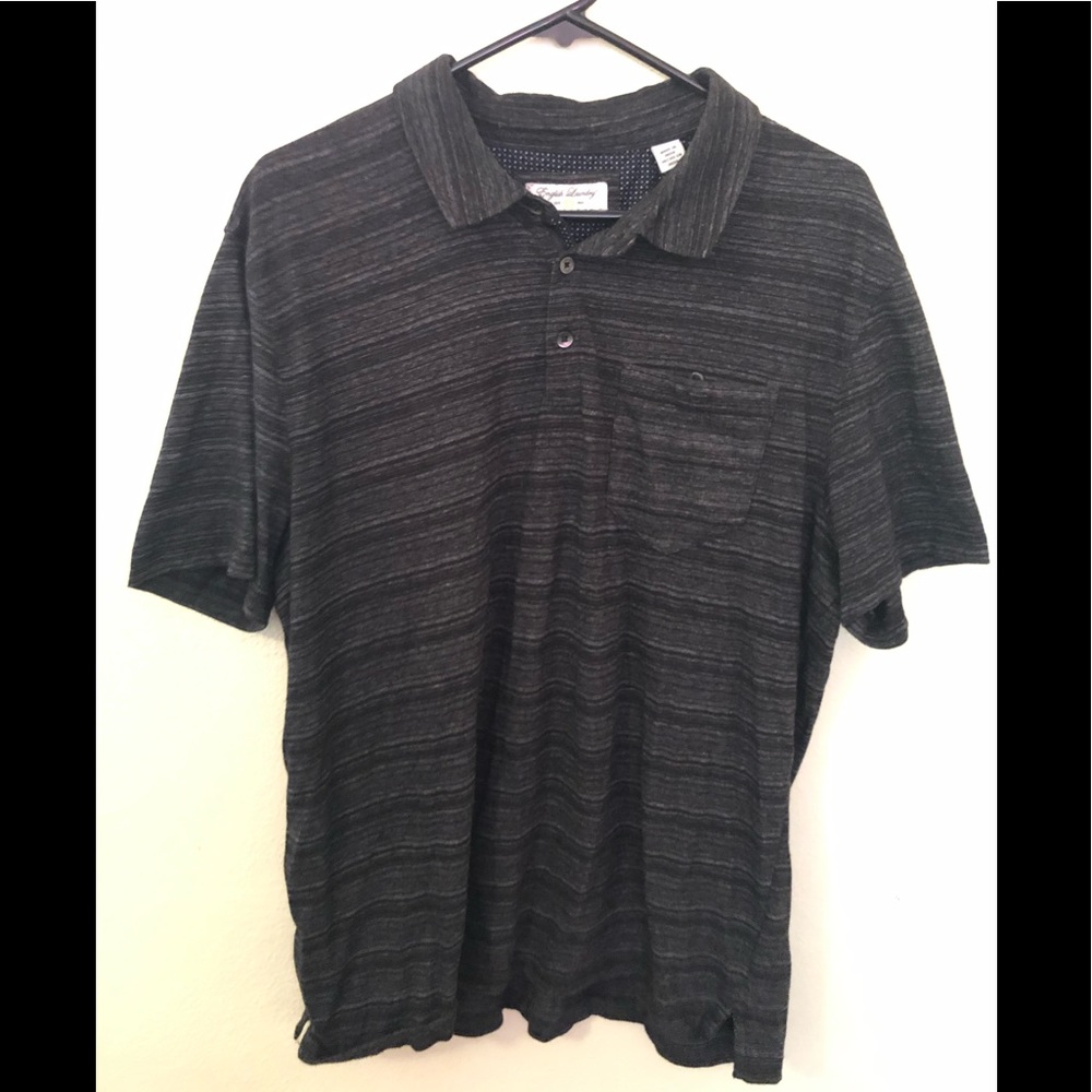 English Laundry Polo (Bell/Dk Gray) w/Pocket XL